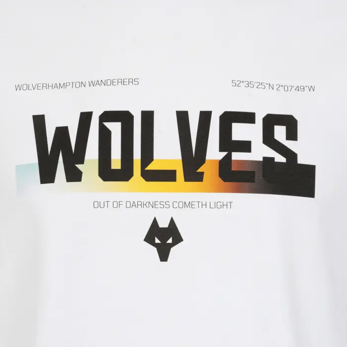 Wolverhampton Wanderers Shop | Gradient Wordmark T-Shirt – White Wolverhampton Wanderers Merchandise